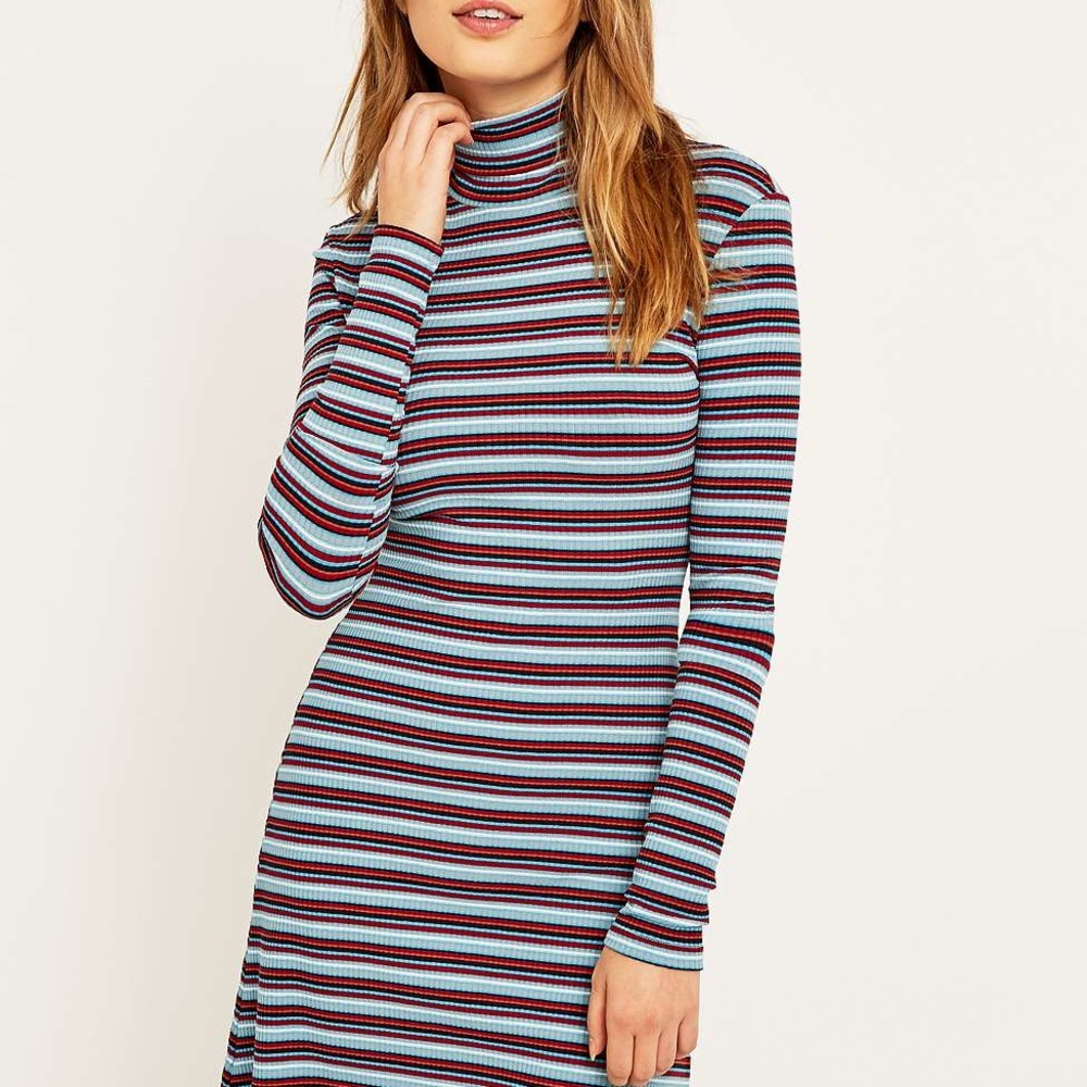 BDG Kaylyn Ribbed Turtleneck Dress